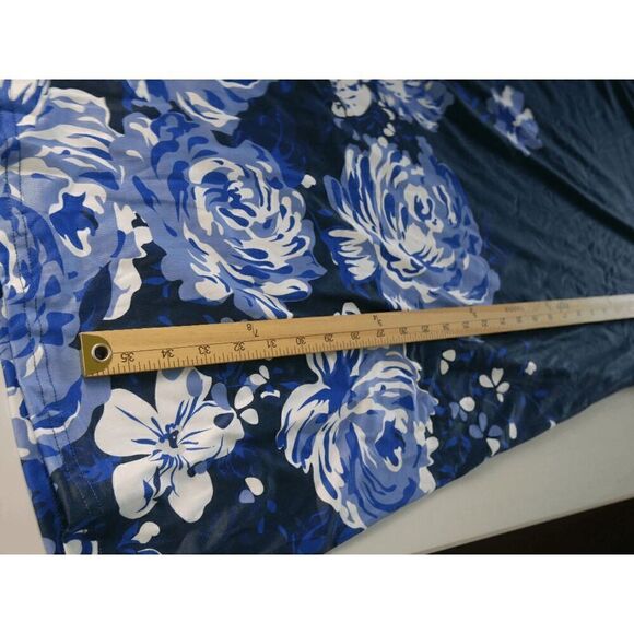 Pixie Lady Women's Blue Floral Short Sleeve T-Shirt Dress M - Picture 6 of 8